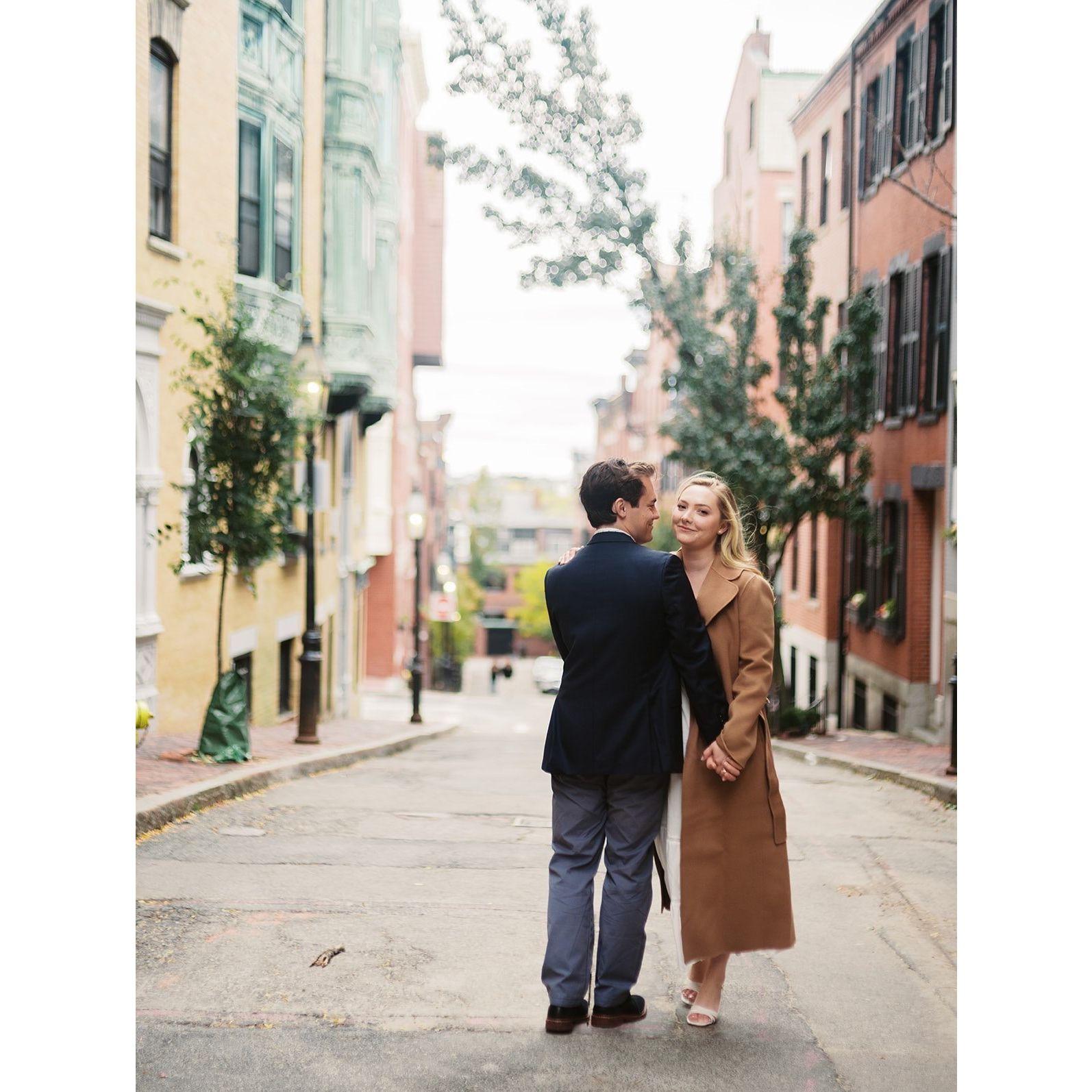 Engagement photos in Boston