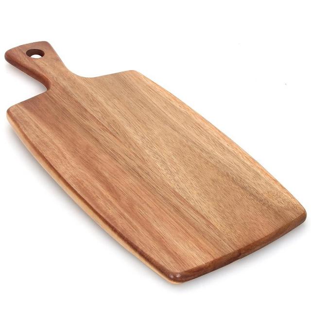 Acacia Wood Cutting Board with Handle Decorative Small Charcuterie Boards Wooden Chopping Board Meat Cutting Boards for Kitchen Bread Cheese Board Butcher Block Serving Platter Board Carving Board