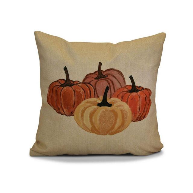 Paper Mache Pumpkins Geometric Throw Pillow in Yellow