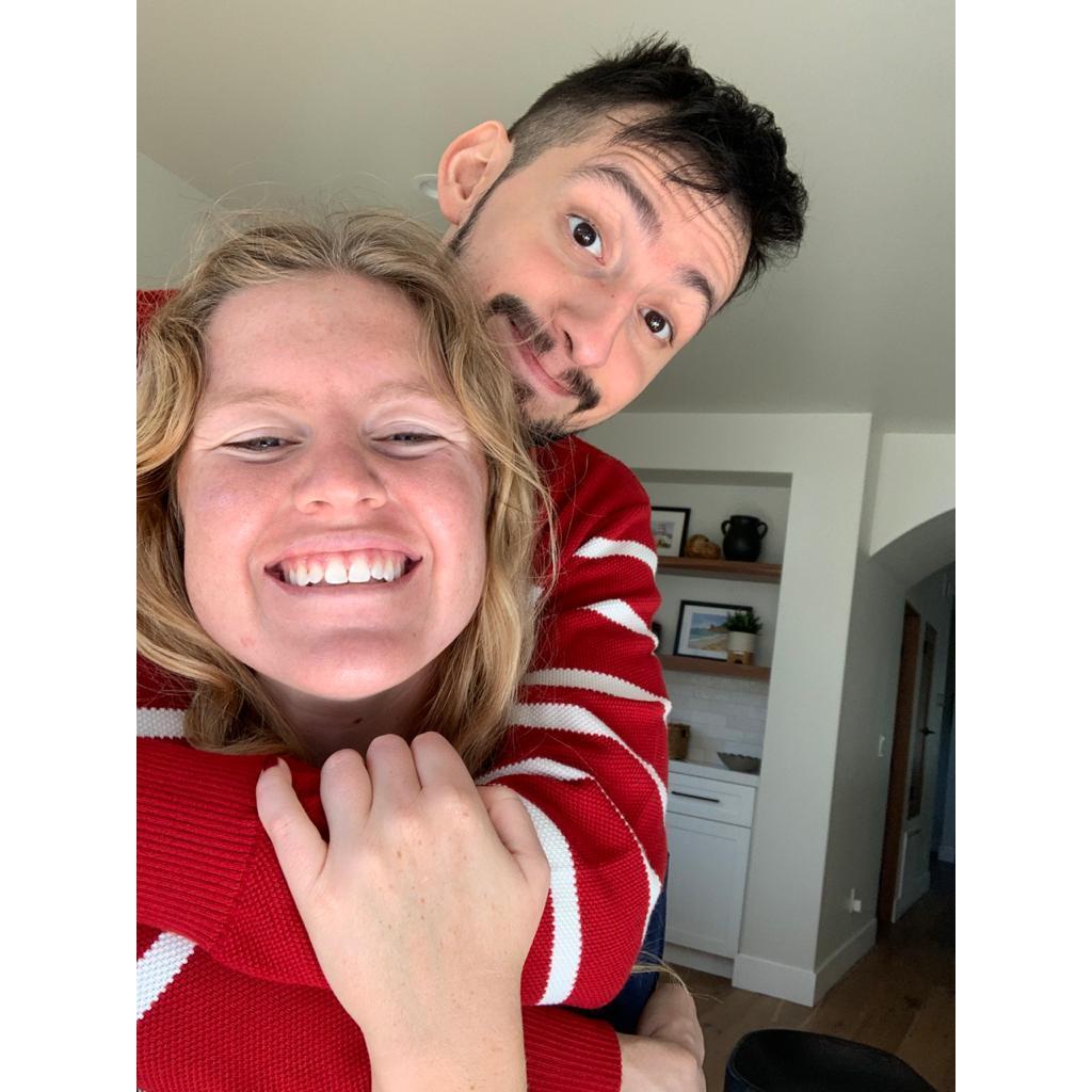 Our first Christmas together...in quarantine.