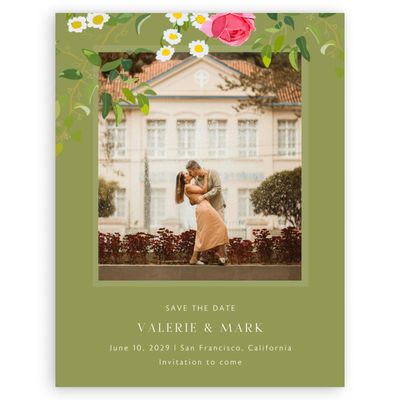Marsh Green Wedding Digital Save the Date - Dicha Photo