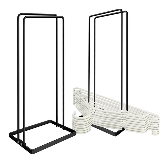 TXINBT 2 Pack Hanger Organizer,Clothes Hanger Stacker for Closet Laundry Room，Can accommodate 110 Wire Hangers，Hanger Storage That fits Hangers