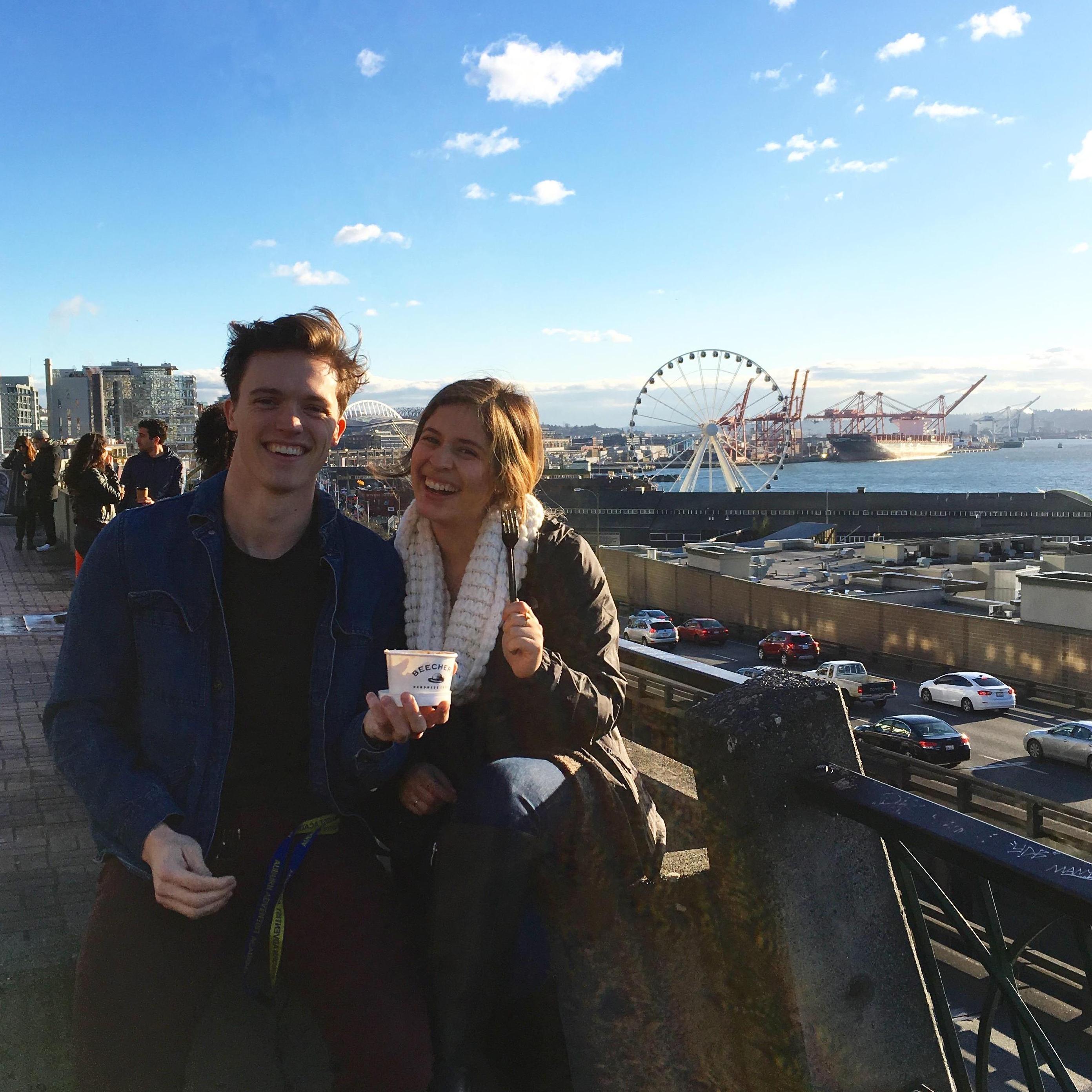 first time in Seattle and 7 minutes later a homeless man offered us yogurt (actually)