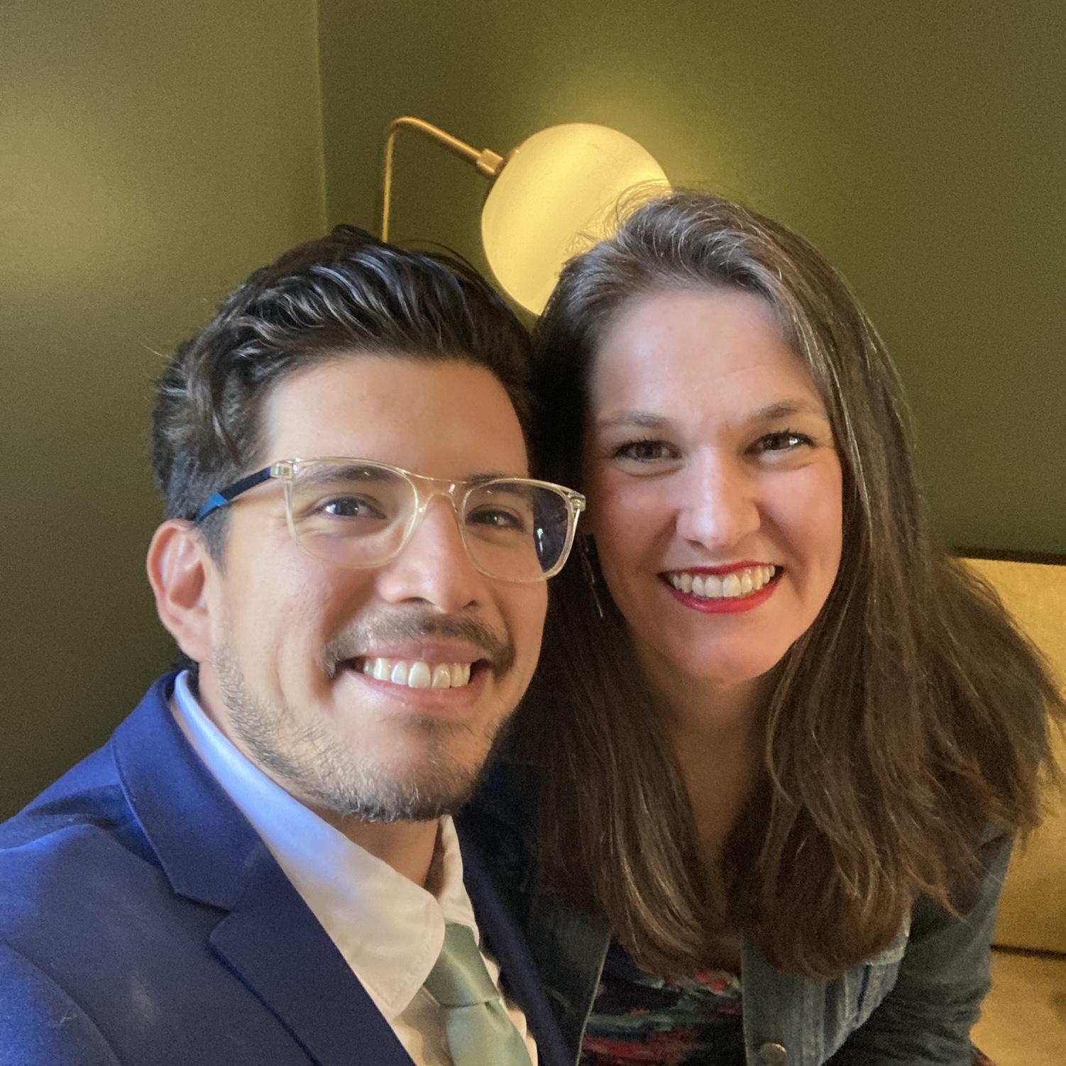 Celebrating Alejandro's sister's wedding. Two weddings in one year for this family!