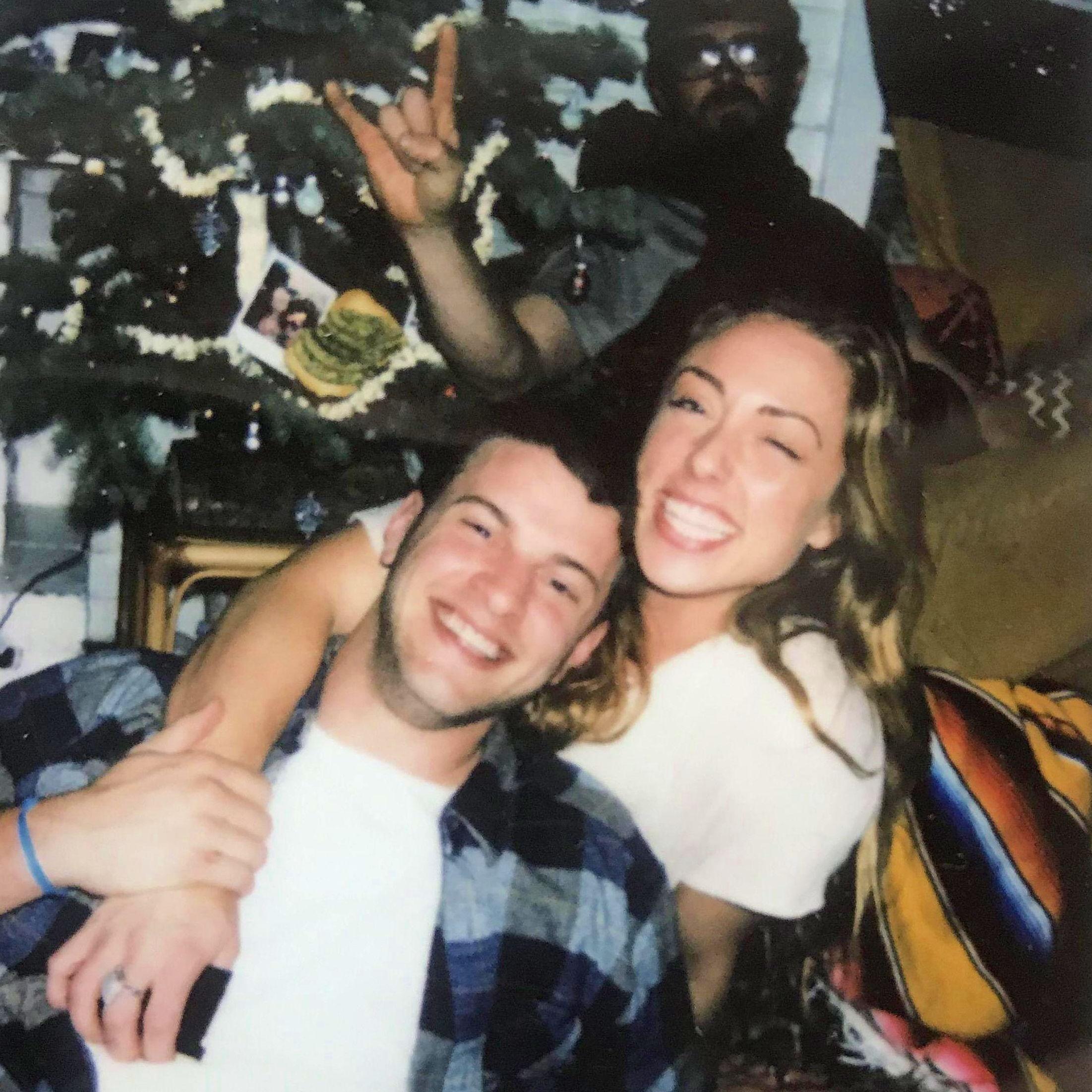 Our first picture together. Classic NERD caught in the background. Friendsgiving 2019
