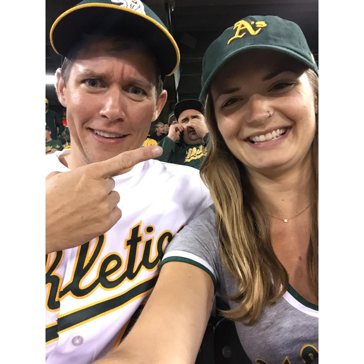 Here's another baseball team that we are fans of... Also let it be known that I did not force Whitney to dress this way, she did it of her own accord.