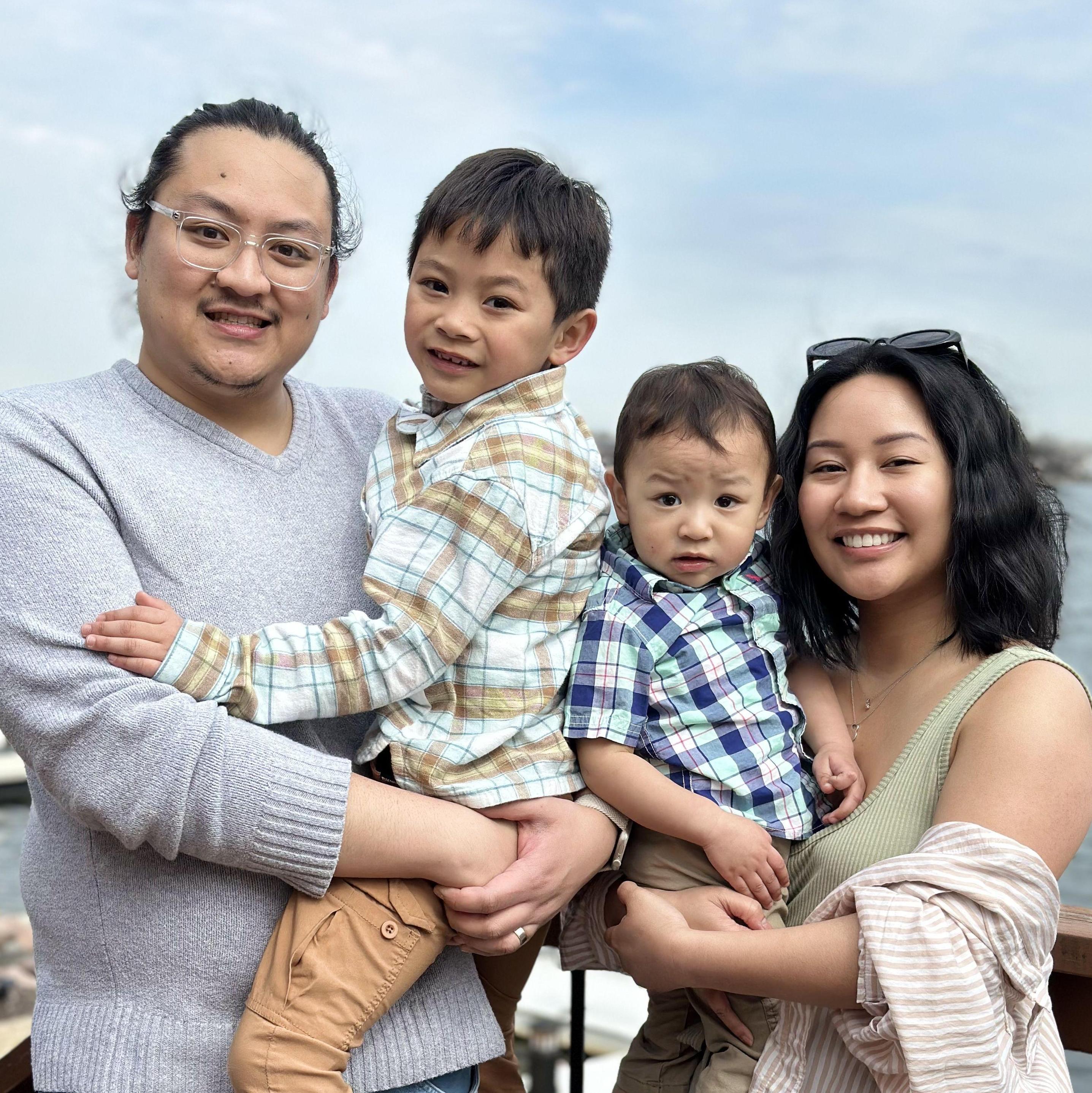 We can’t wait to (finally) have the wedding we’ve been dreaming of surrounded by our loved ones. See you in Oahu!

Love, 
Alec, Erika, Aiden, and Archer
