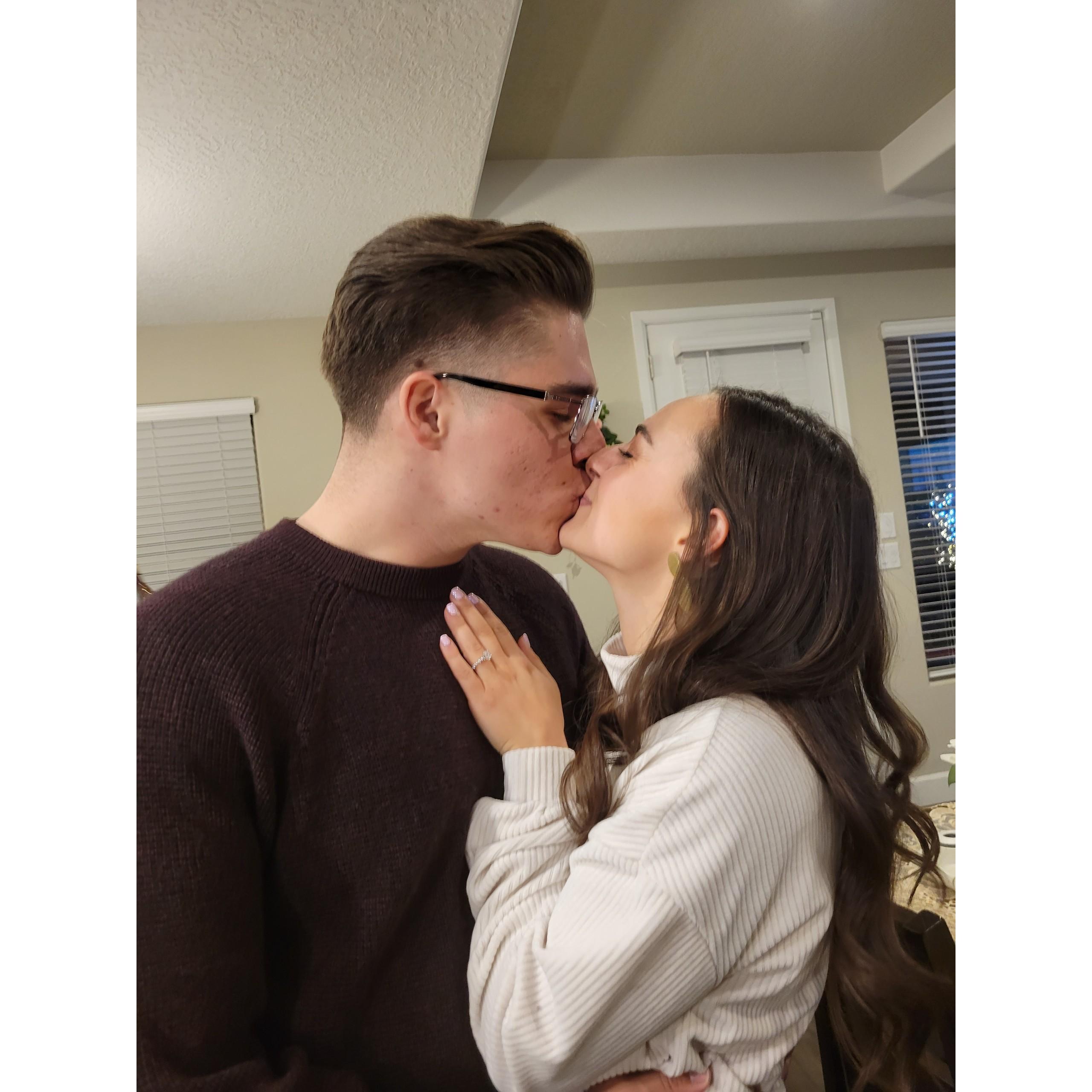 At our engagement party!