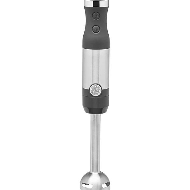 GE Immersion Hand Blender, 500 Watt High-Performance, Dual Speed Immersion for Easy One-Handed Operation, Stainless Steel, G8H0AASSPSS