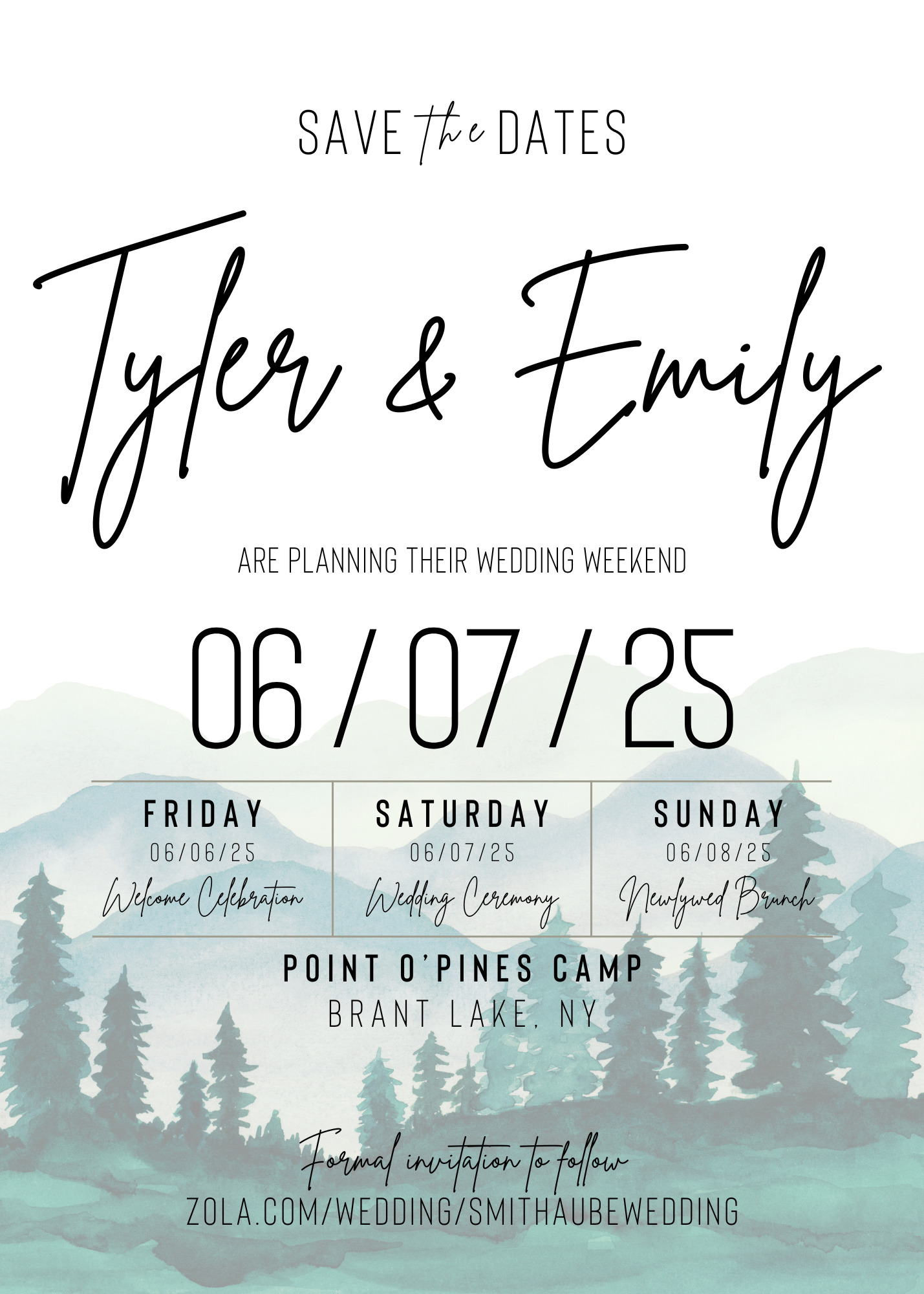 The Wedding Website of Tyler Smith and Emily Aube