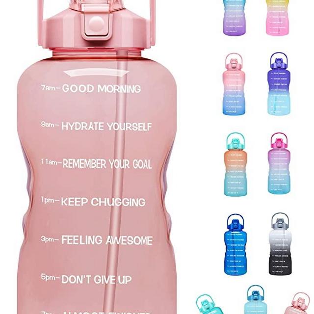 Venture Pal Large Half Gallon/64oz Motivational Water Bottle with Time Marker & Straw,Leakproof Tritan BPA Free Water Jug,Ensure You Drink Enough Water Daily for Fitness,Gym and Outdoor Sports