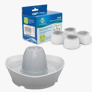PETSAFE Creekside Quiet Dog & Cat Fountain, 60-oz + Replacement Carbon Filters, 4 count - Chewy.com