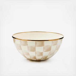 Mocha Check Small Everyday Bowl