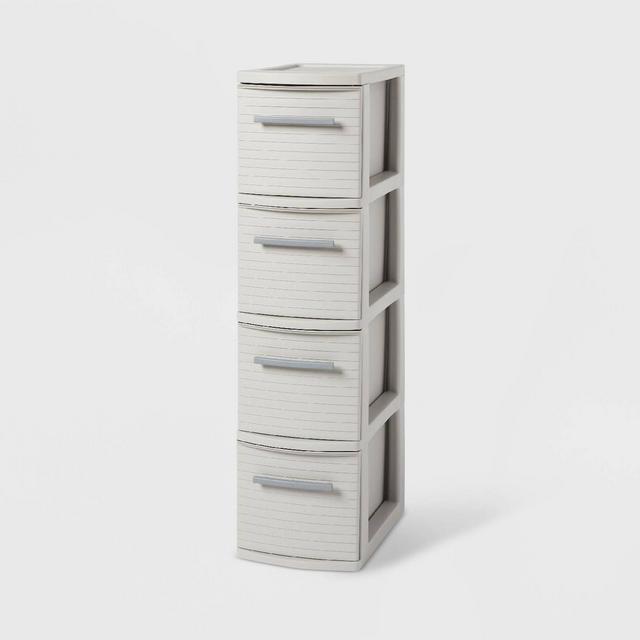 4 Drawer Skinny Tower Dark Gray - Brightroom™