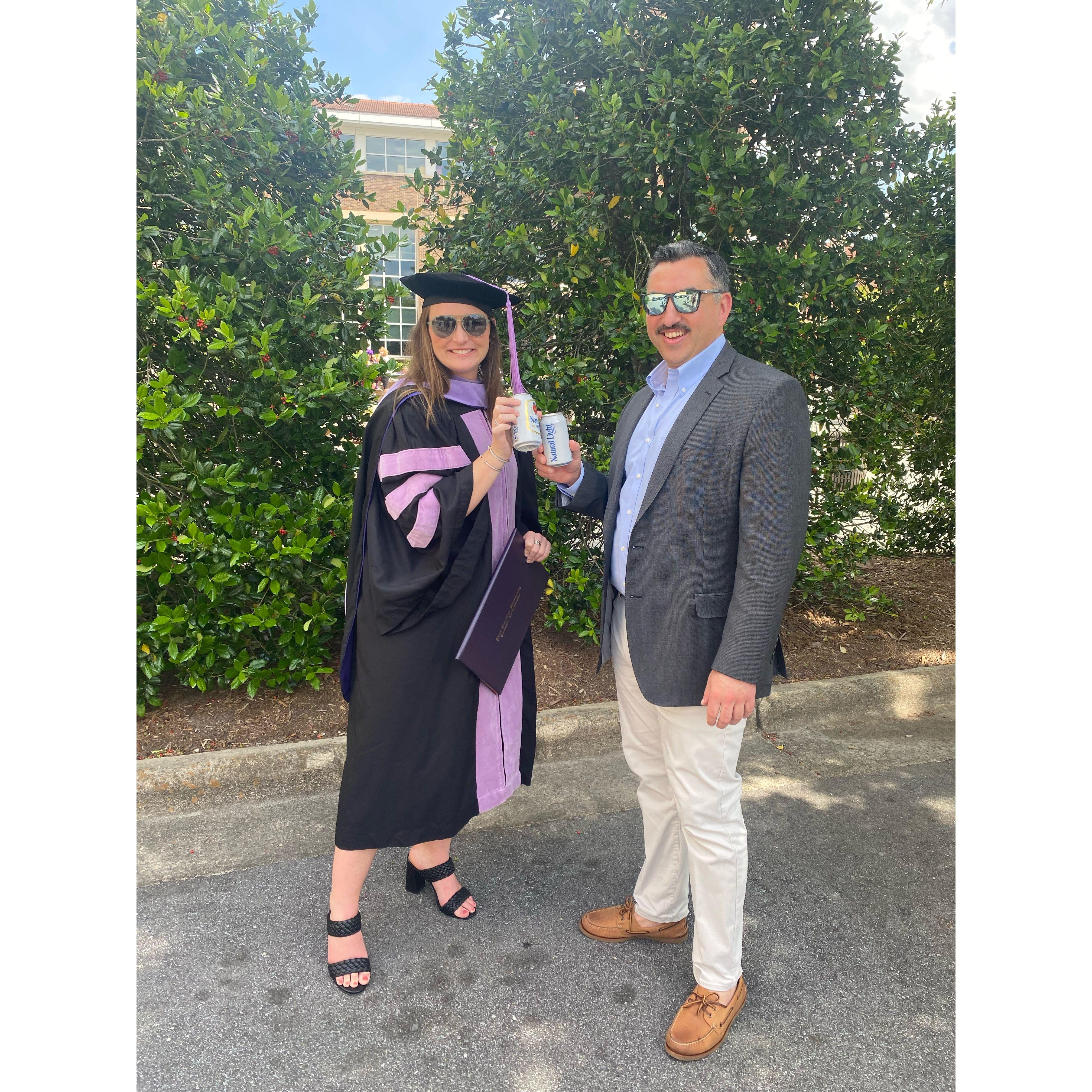 We survived the final D4 year of crazy traveling and boards' breakdowns! Dental school celebrations in Greenville, NC.  May 2023