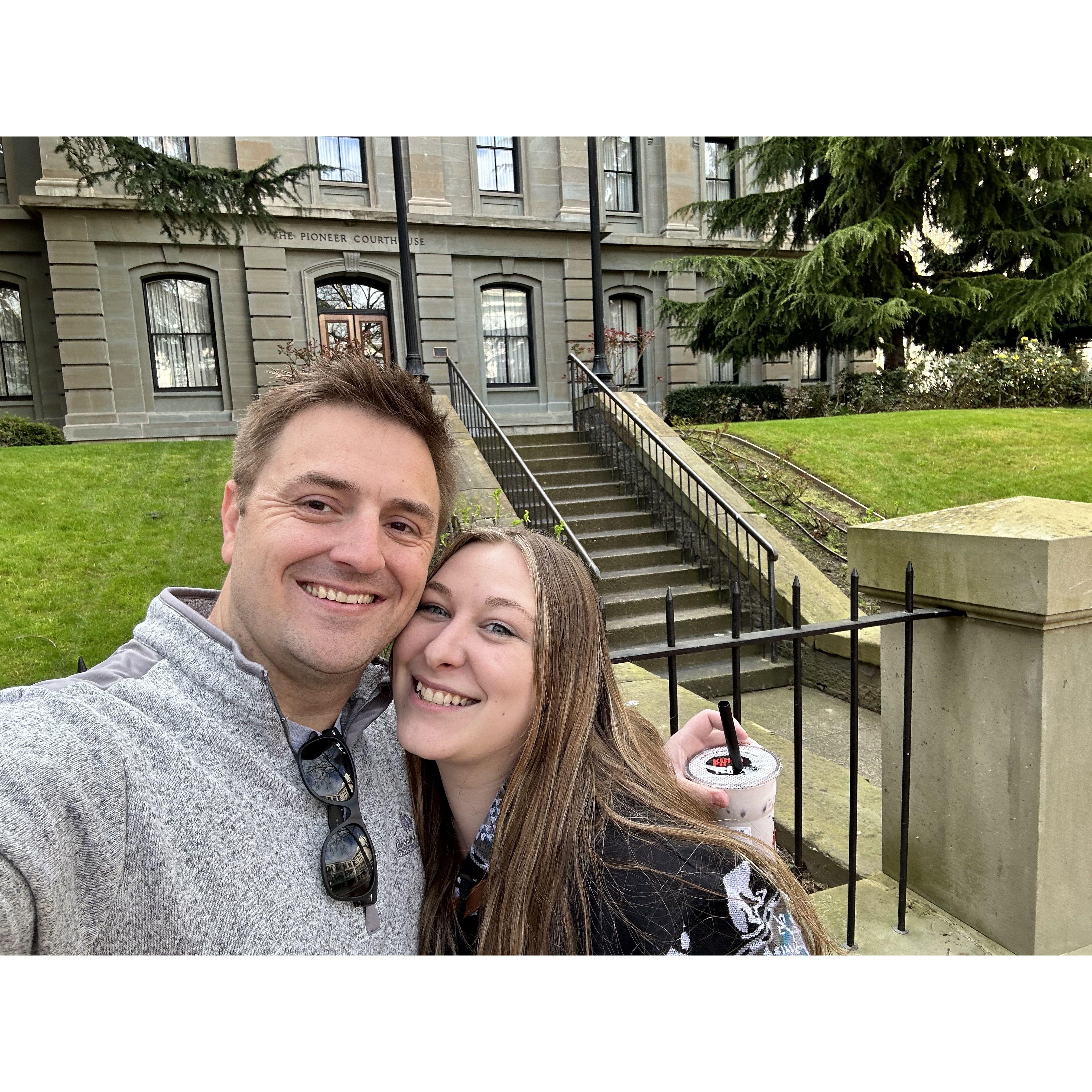 "Ha this will totally be used against you when you get married" - Brie Courthouse photographer