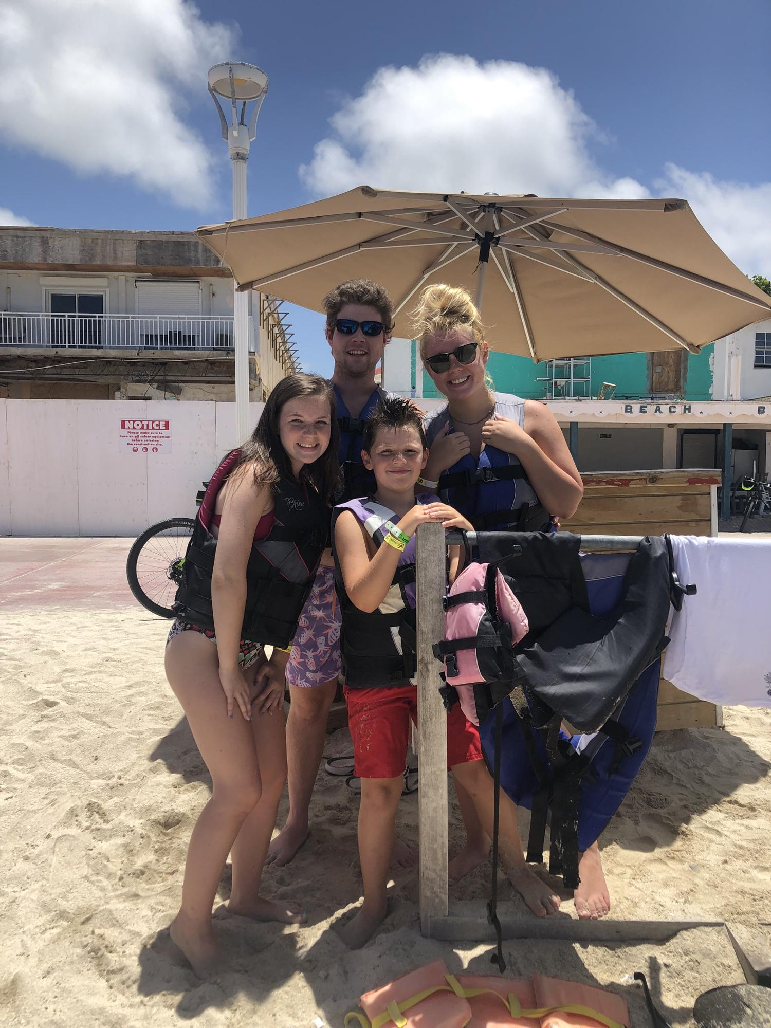 About to ride some jet skis in St marrteen