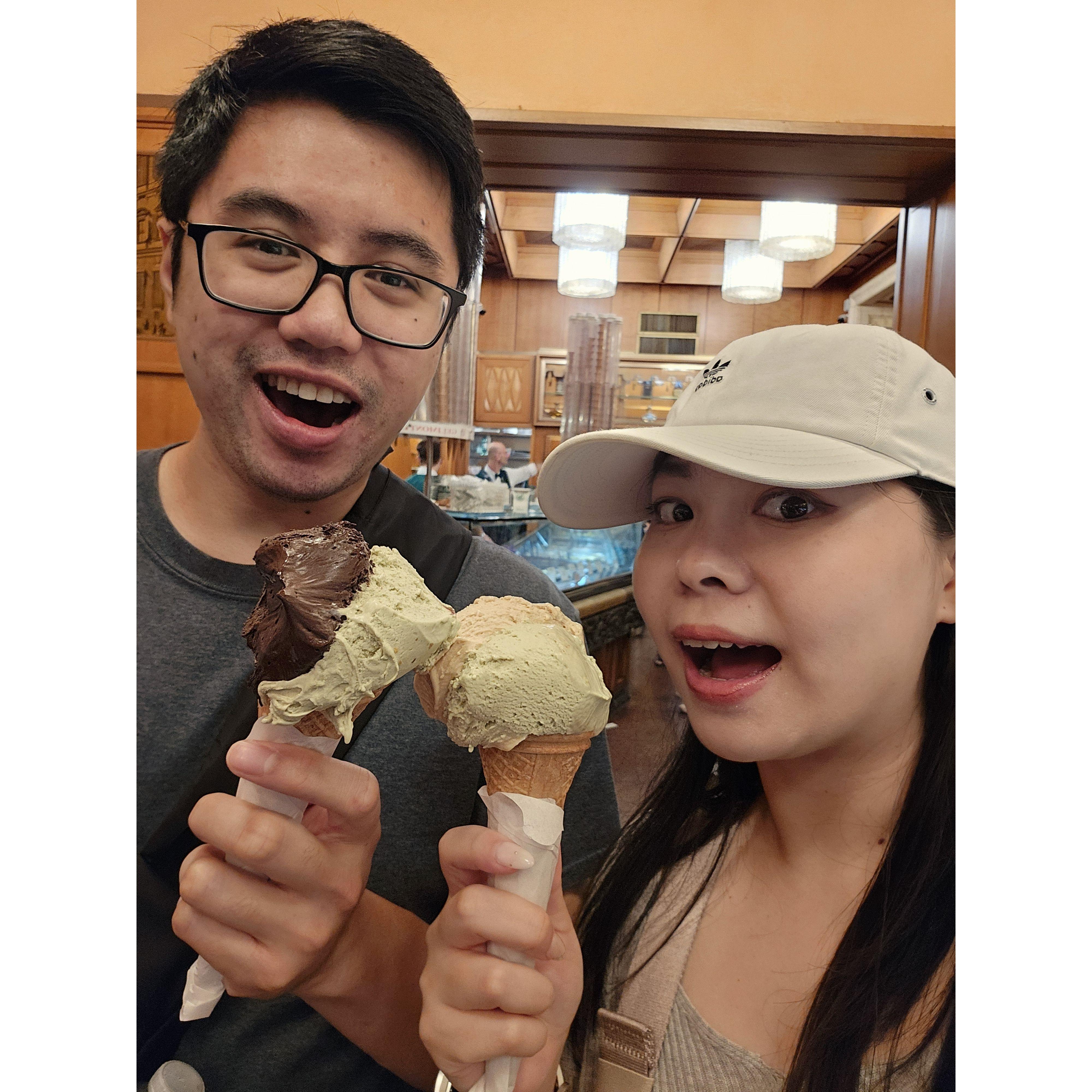 Our first Gelato in Rome