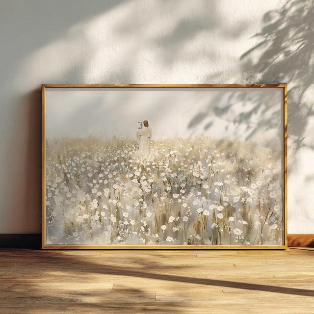 Jesus and Lamb, Printed Poster, Carry You Home, Lost sheep, Jesus Leaves the 99, The Good Shepherd, Christian Religious painting, LDS Art