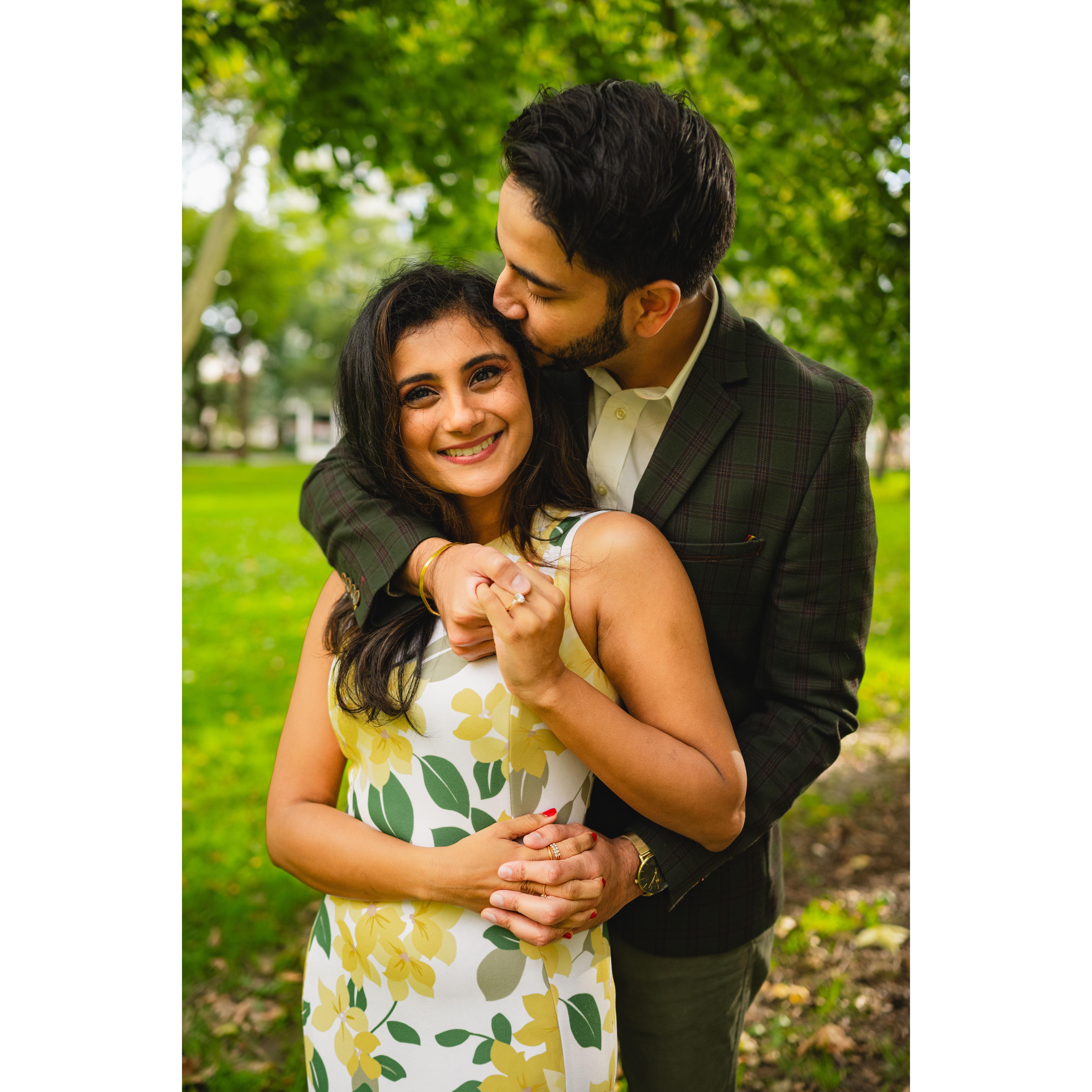 The photoshoot after popping the question