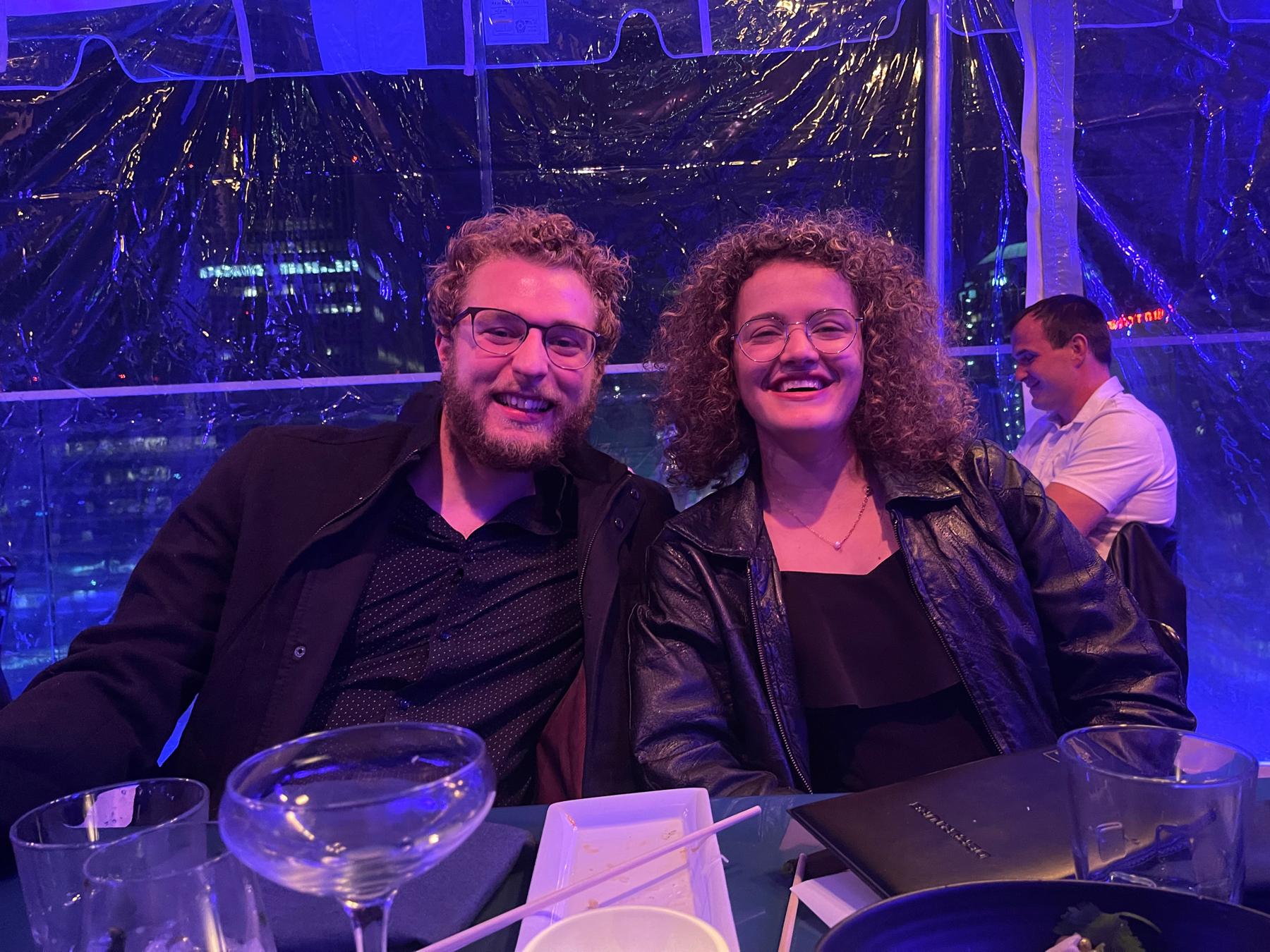 Our first double date at a fancy restaurant 😁