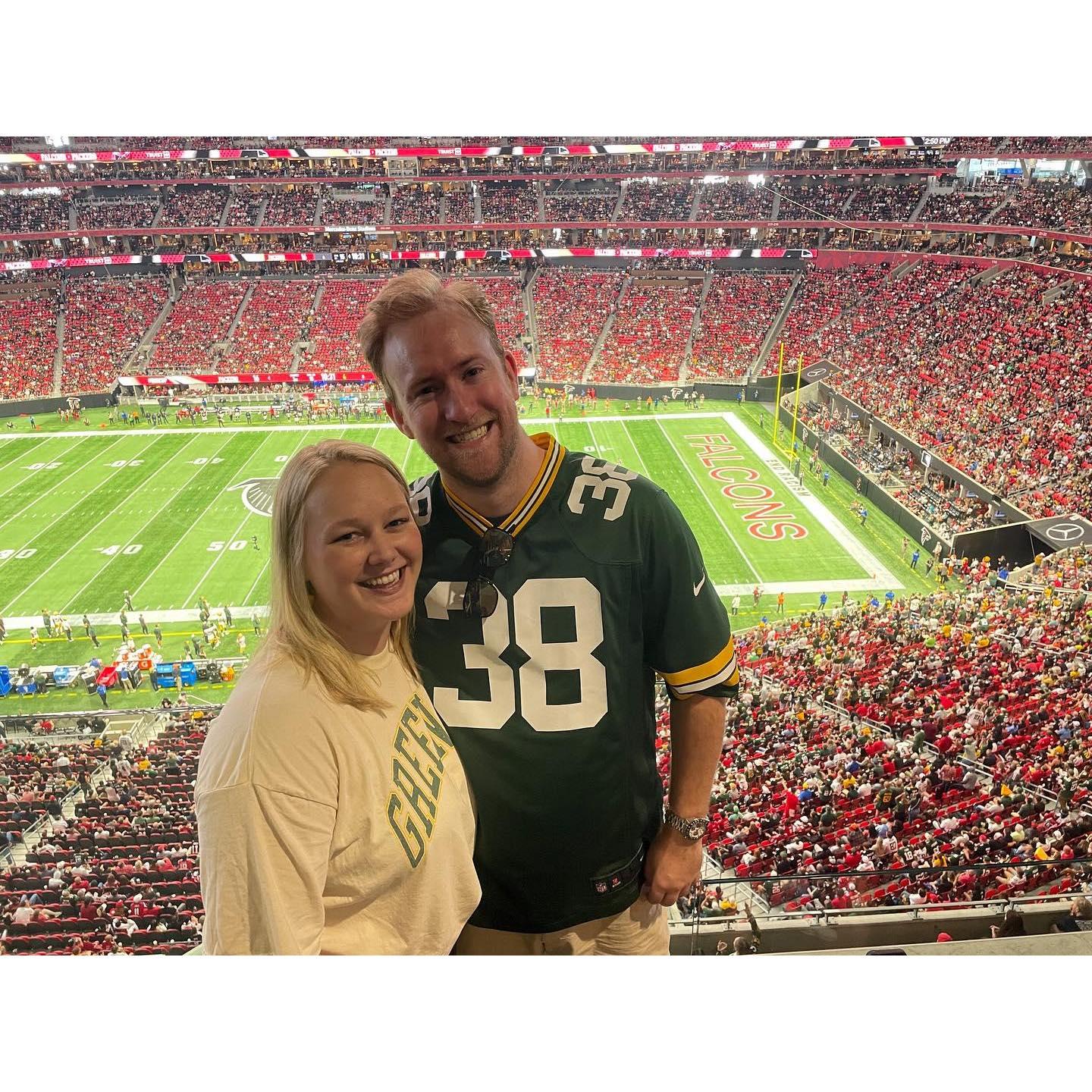Go Pack Go! We traveled with the Lutz family to Atlanta to cheer on the packers!