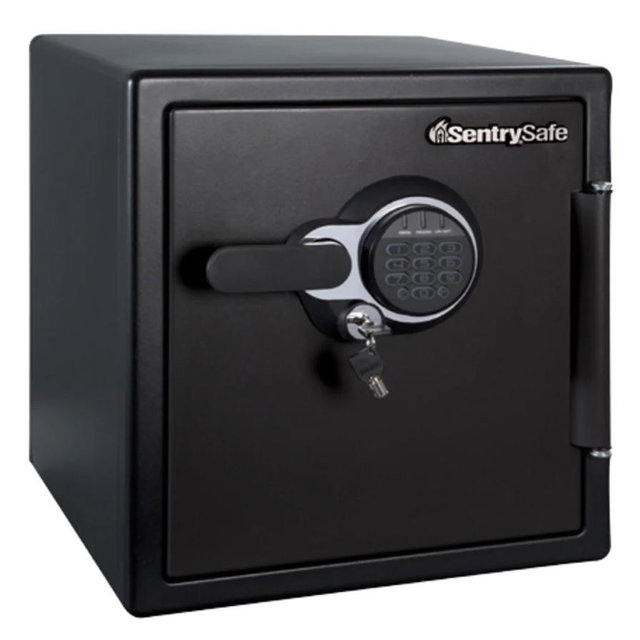 Water and Fire Safe with Digital Keypad and Key, 17.8 in x 16.3 in x 19.3 in