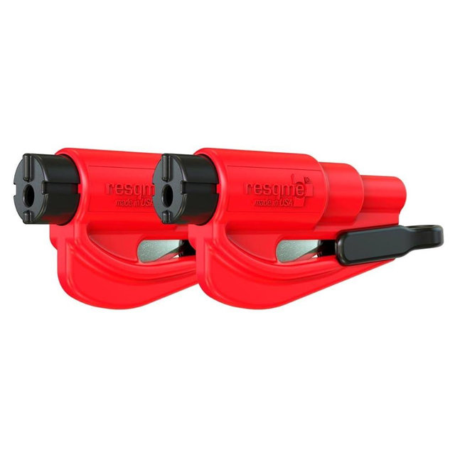 RESQME - 04.100.07 resqme The Original Keychain Car Escape Tool, Made in USA (Red) - Pack of 2, Two Pack