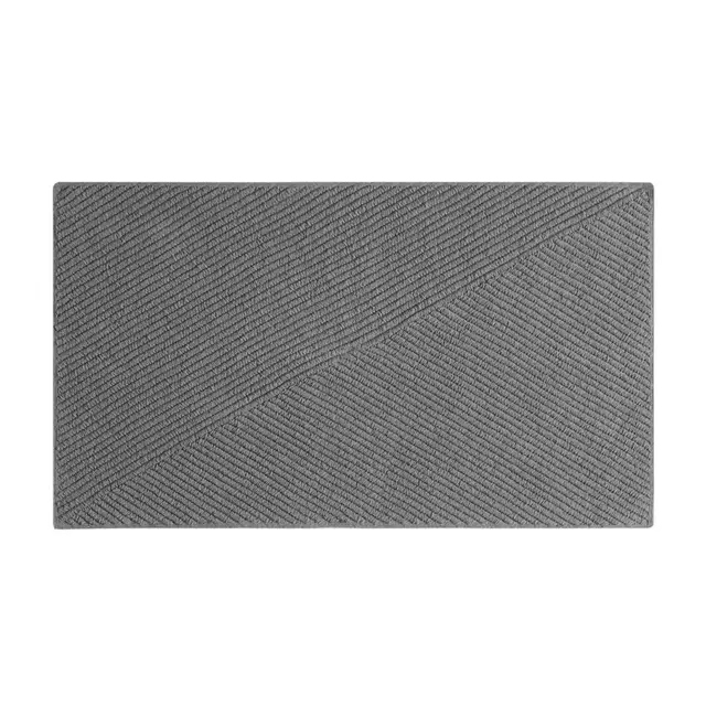 Clean Spaces Loft 100% Cotton Reversible 24" x 40" Bath Rug in Charcoal