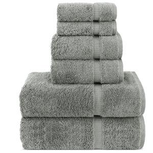 Chakir Turkish Linens Luxury Spa and Hotel Quality Premium Cotton 6-Piece Towel Set (2 x Bath Towels, 2 x Hand Towels, 2 x Washcloths)