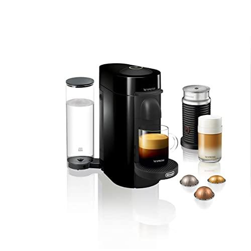 Nespresso by De'Longhi Vertuo Plus Coffee and Espresso Machine by De'Longhi with Aeroccino, Ink Black