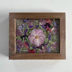 Professionally Preserved and Pressed Bridal Bouquet Artwork