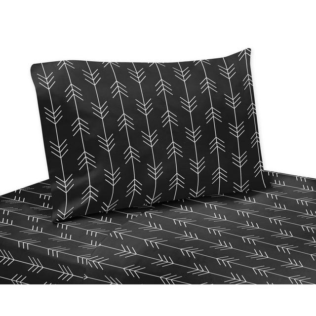 Sweet Jojo Designs® Rustic Patch Arrow Queen Sheet Set in Black/White
