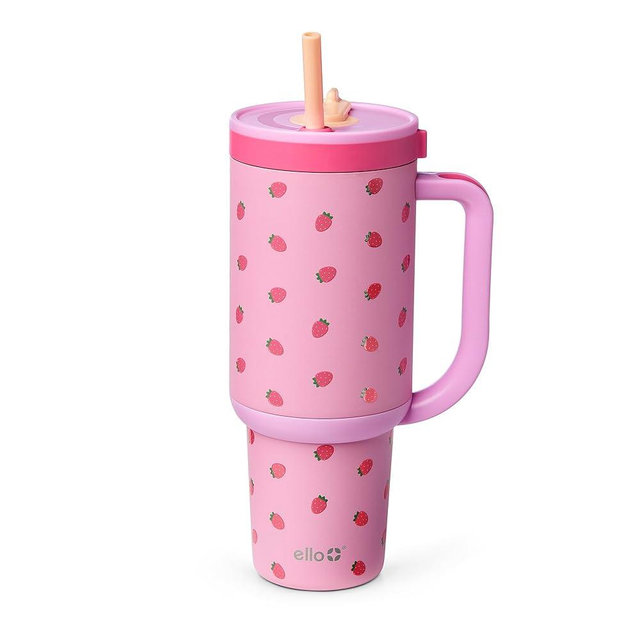 Ello Oasis 40oz Stainless Steel Tumbler - Strawberries