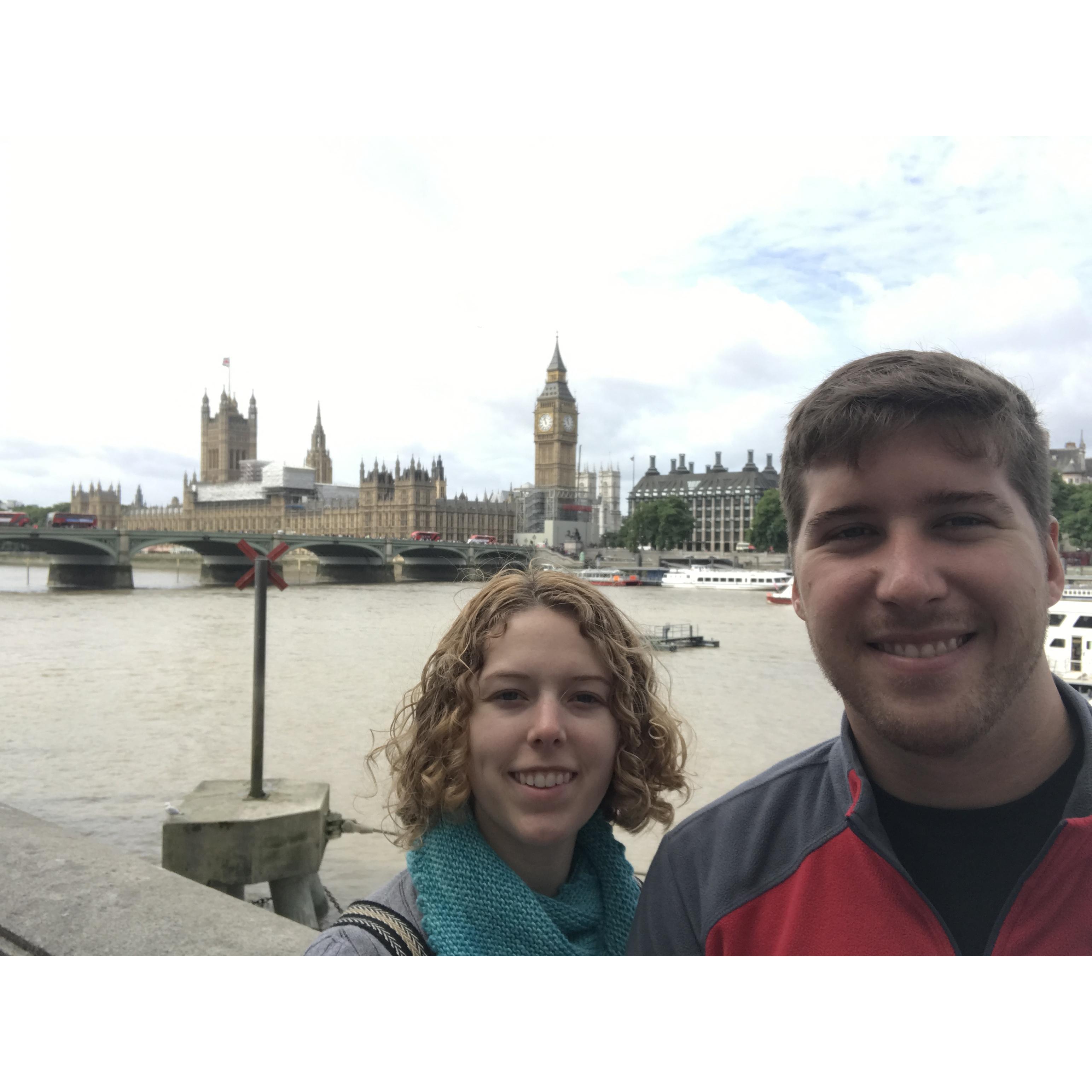 Chase and Lindsey with Big Ben and Parliament!