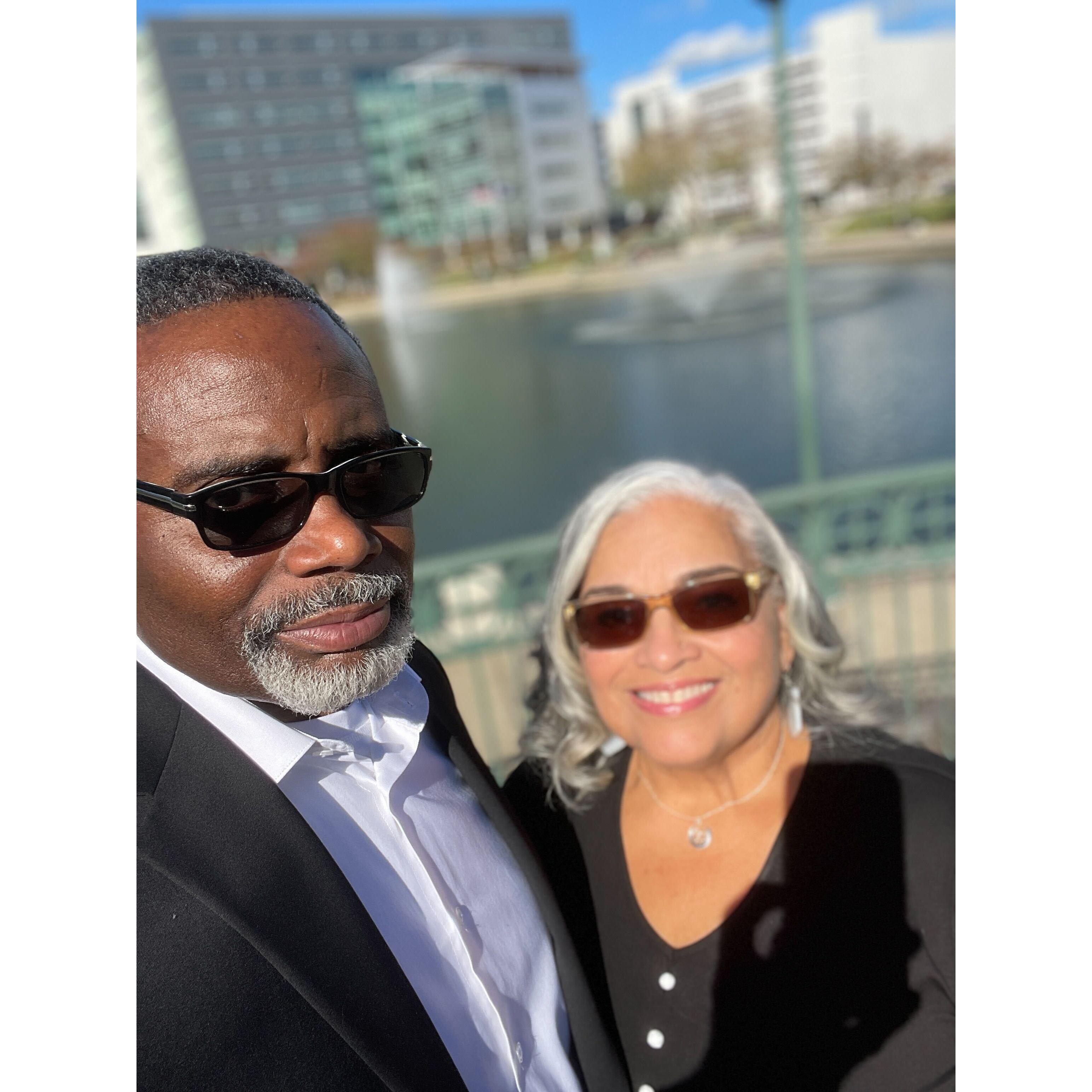 Sandy and Eric, looking sharp!