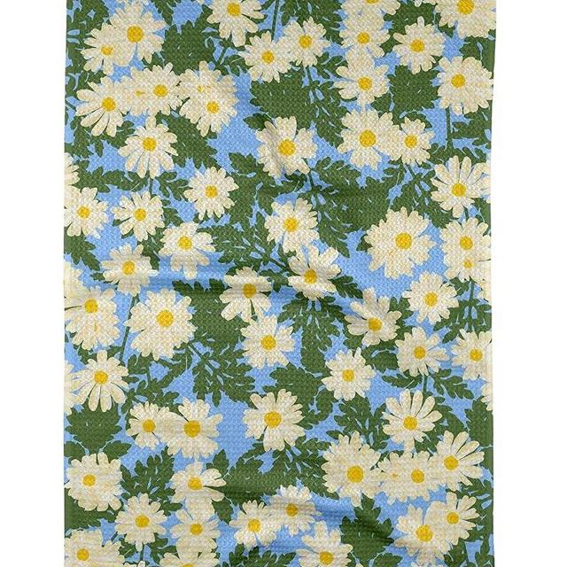 GEOMETRY Kitchen Towels - Quick Dry Microfiber Cloth Dish Towels for Kitchen Drying - Premium Quick Dry Towel (Daisy Delight, 1-Pack)