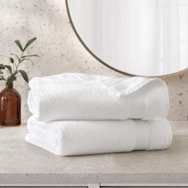 Charisma 100% Hygrocotton Towel Sets (2 Bath Towels, White)