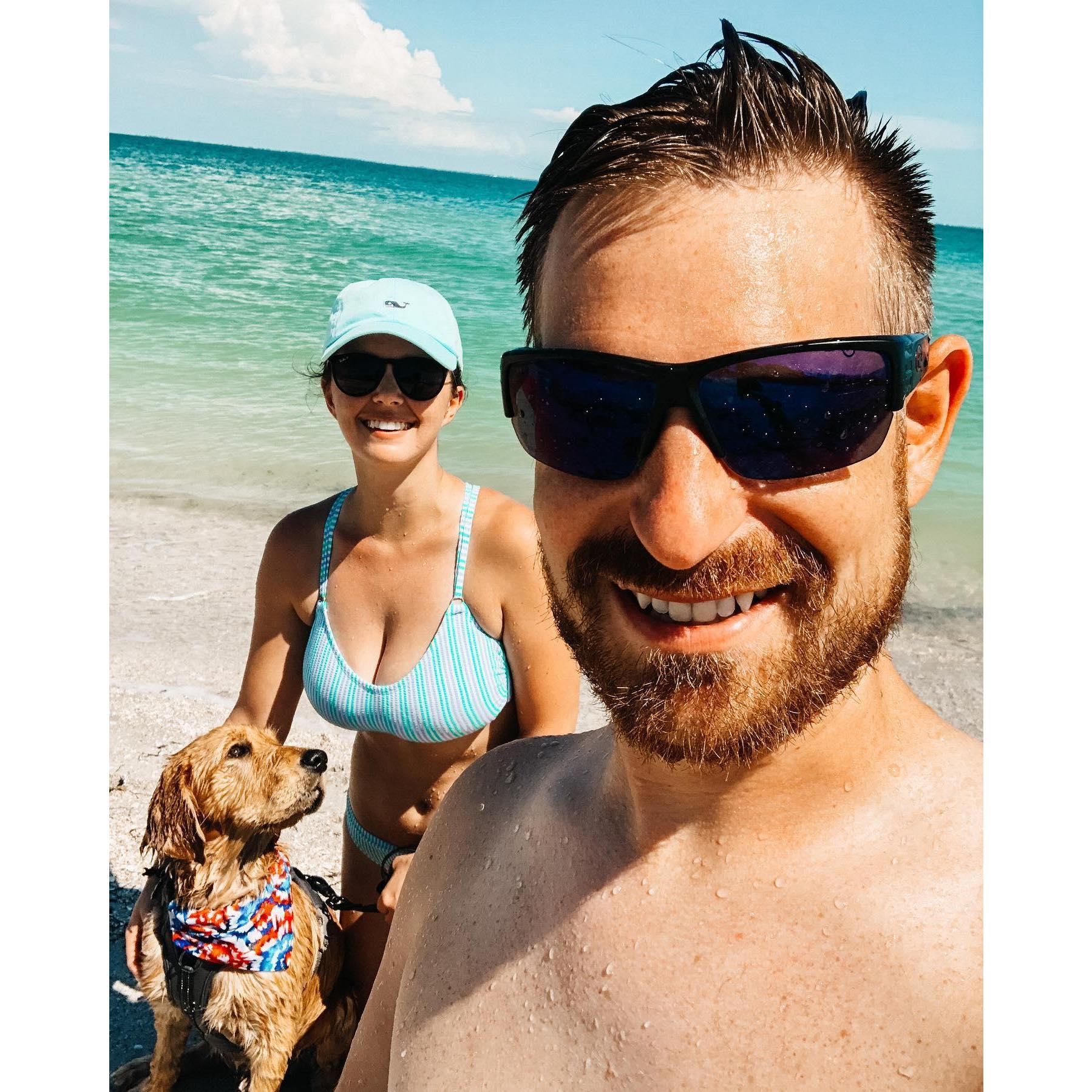 Otto's first trip to the beach!