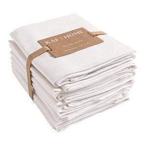 KAF Home Oversized Flour Sack Kitchen Towels (32 x 38 inches), Set of 8, White