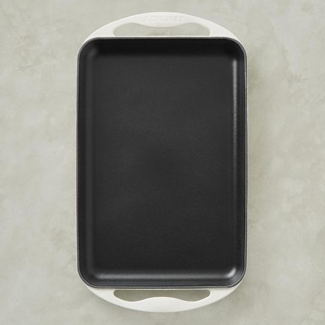 Le Creuset Cast-Iron Rectangular Skinny Griddle, Matte White
