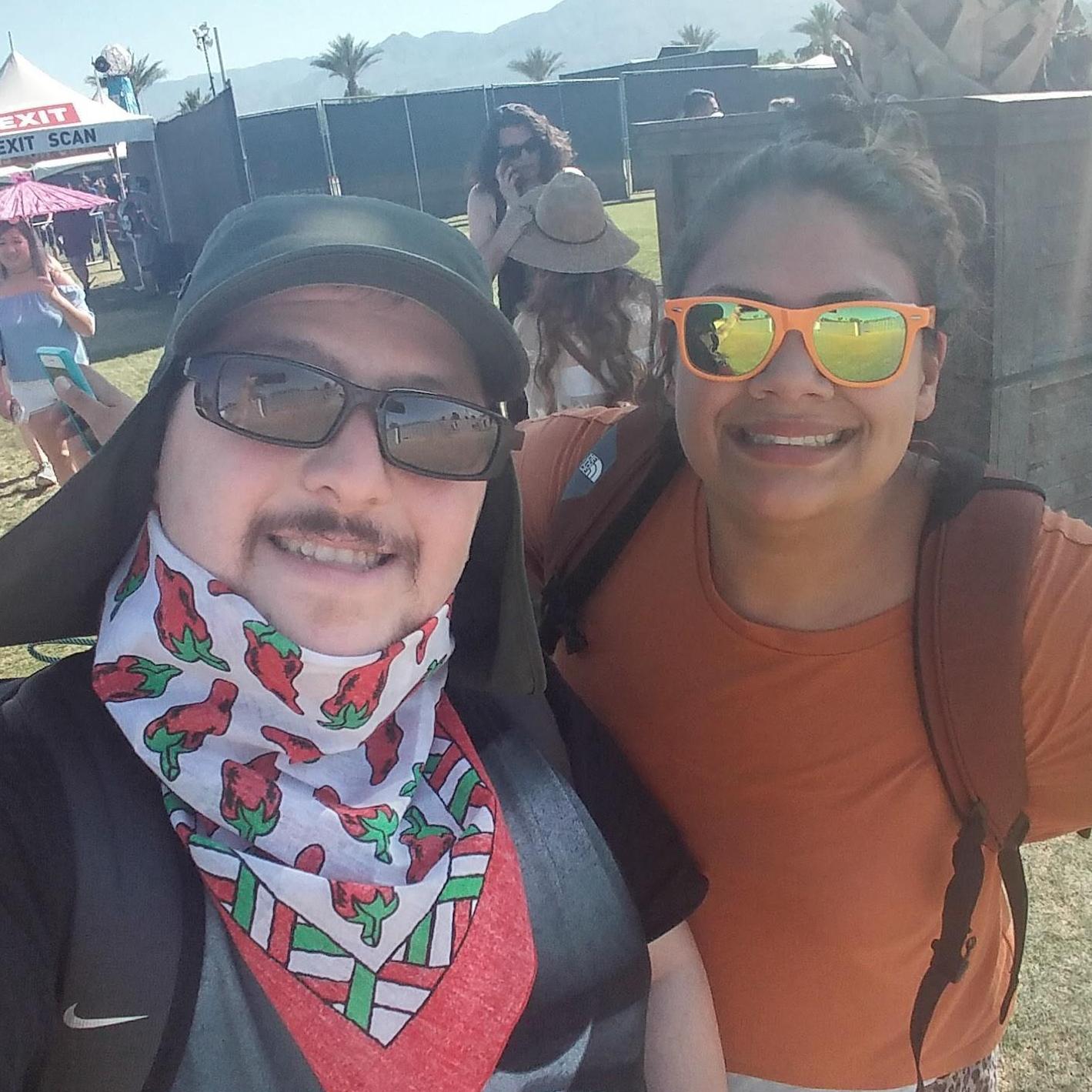 First Coachella together! Love that desert heat