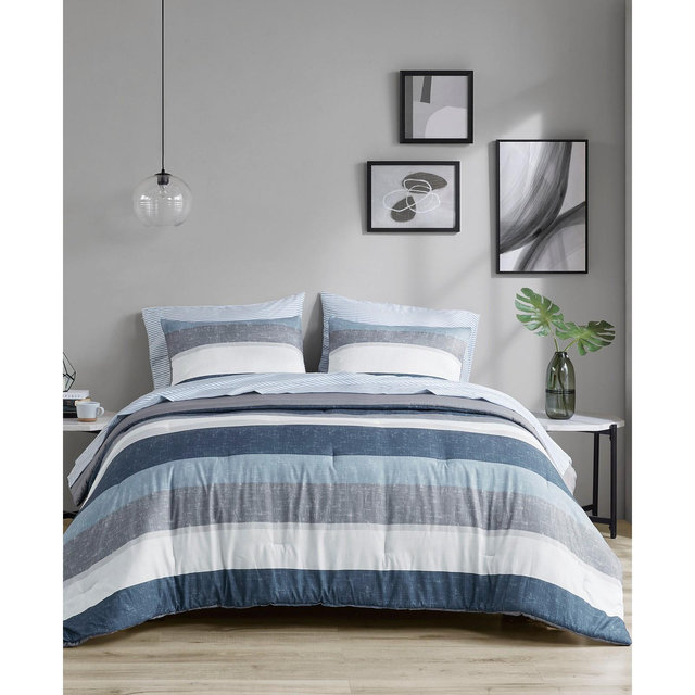 Madison Park Essentials Jaxon Wide Stripe 7-Pc. Comforter Set, California King