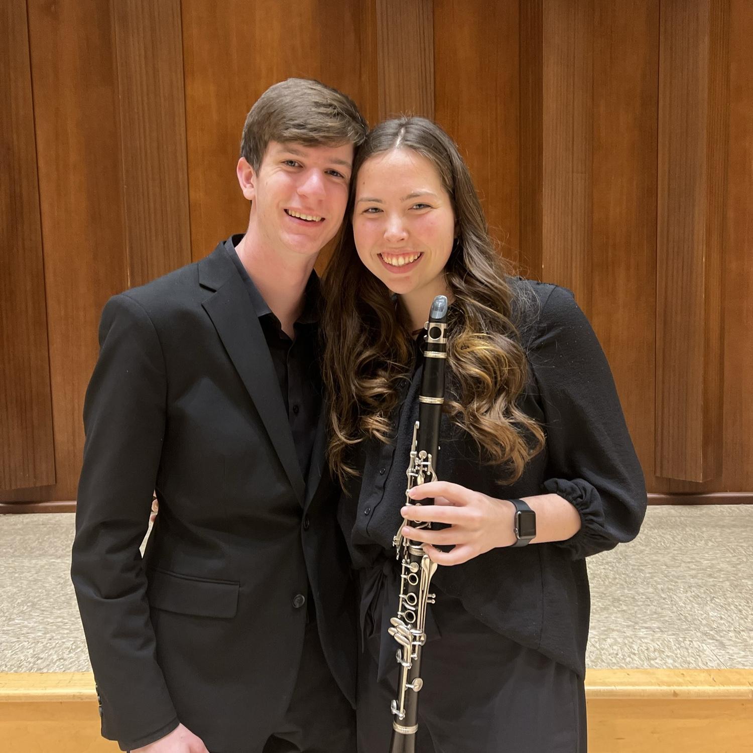 Blake supporting Arianna on Clarinet!