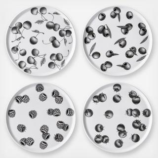 Olive Market Appetizer/Salad Plate, Set of 4
