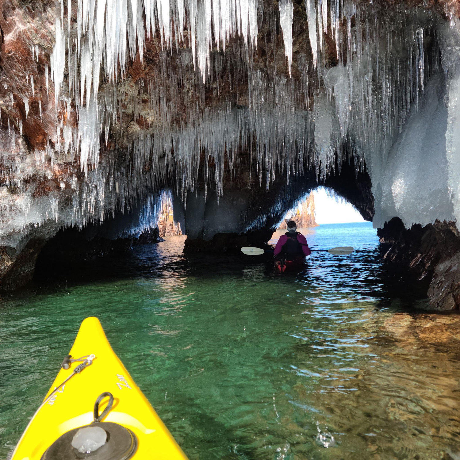 Ice caves on Lake Superior