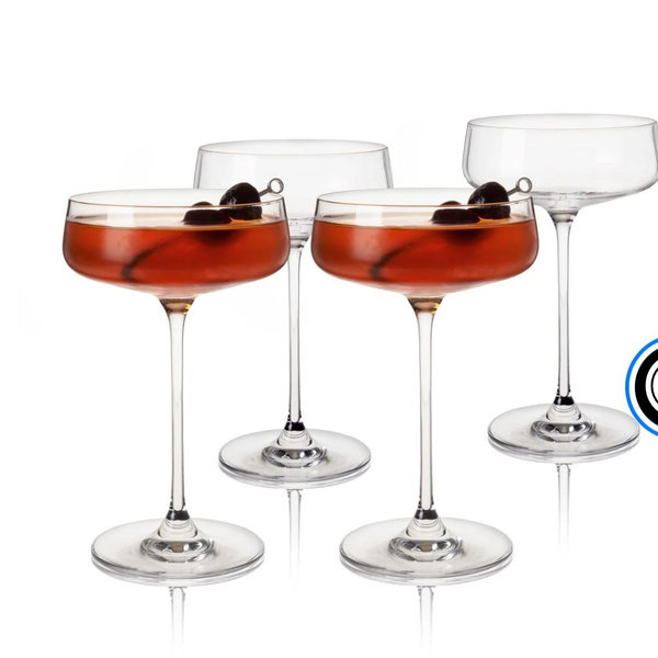 Reserve Julien Crystal Coupe Glasses Set of 4