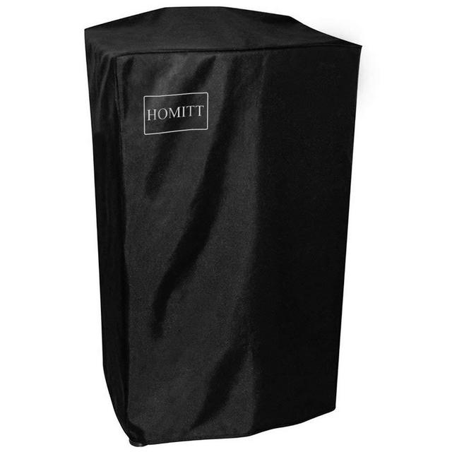Homitt 30-Inch Electric Smoker Covers for Masterbuilt Smoker, 600D Heavy Duty Waterproof Polyester Cover for Vertical Smokers and Kettle Grills, UV and Fade Resistant - Black
