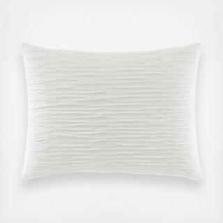 Silver Birch Textured Pleats Decorative Pillow