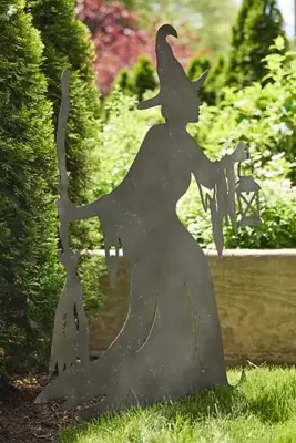Giant Witch Iron Garden Stake